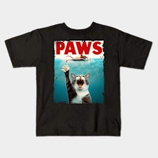 Paws Parody Cat Humor Kids T-Shirt